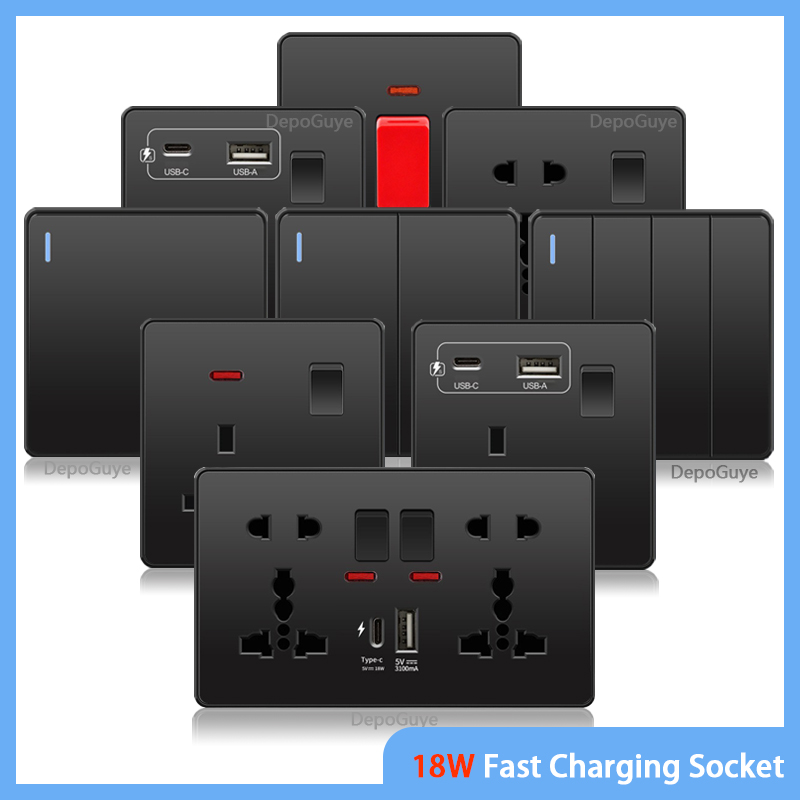 Travel Accessories Uk - Универсальная черная розетка USB Type-C 18