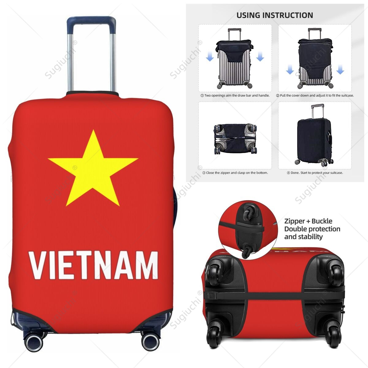 Travel Accessories Vietnam - Чехол для багажа с флагом Вьетнама,