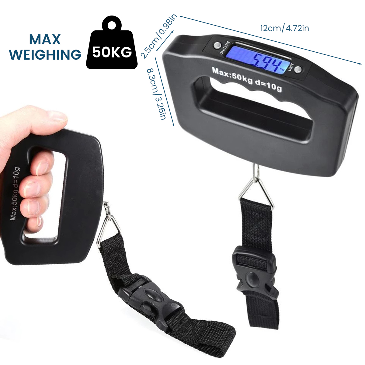 50 кг цифровые весы для багажа – обзор и цена Luggage Scale Hanging