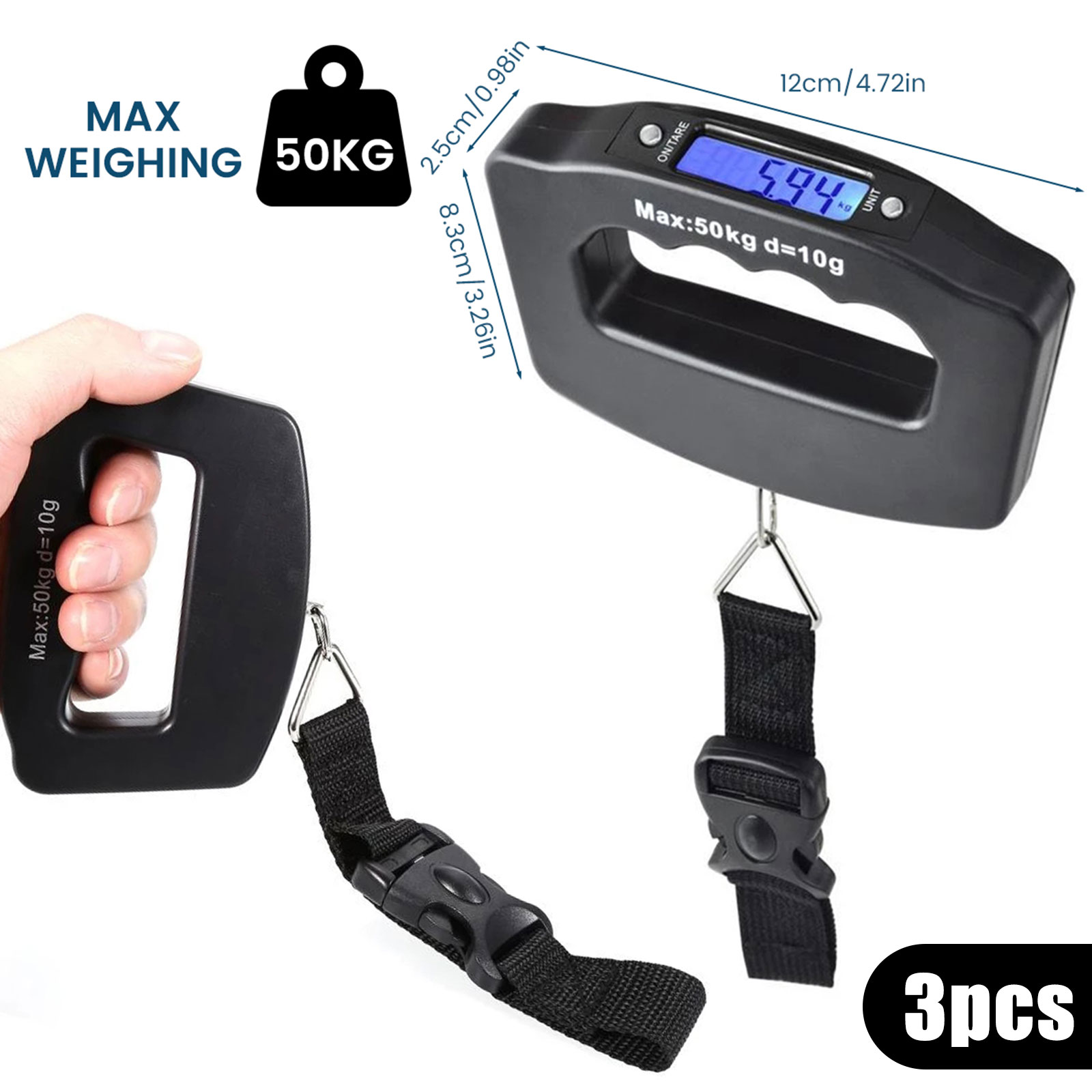 Цифровые весы для багажа с ЖК- – обзор и цена Luggage Scale Hanging