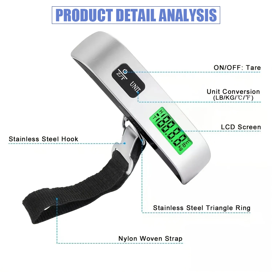 Портативные весы с цифровым ЖК – обзор и цена Luggage Scale Hanging