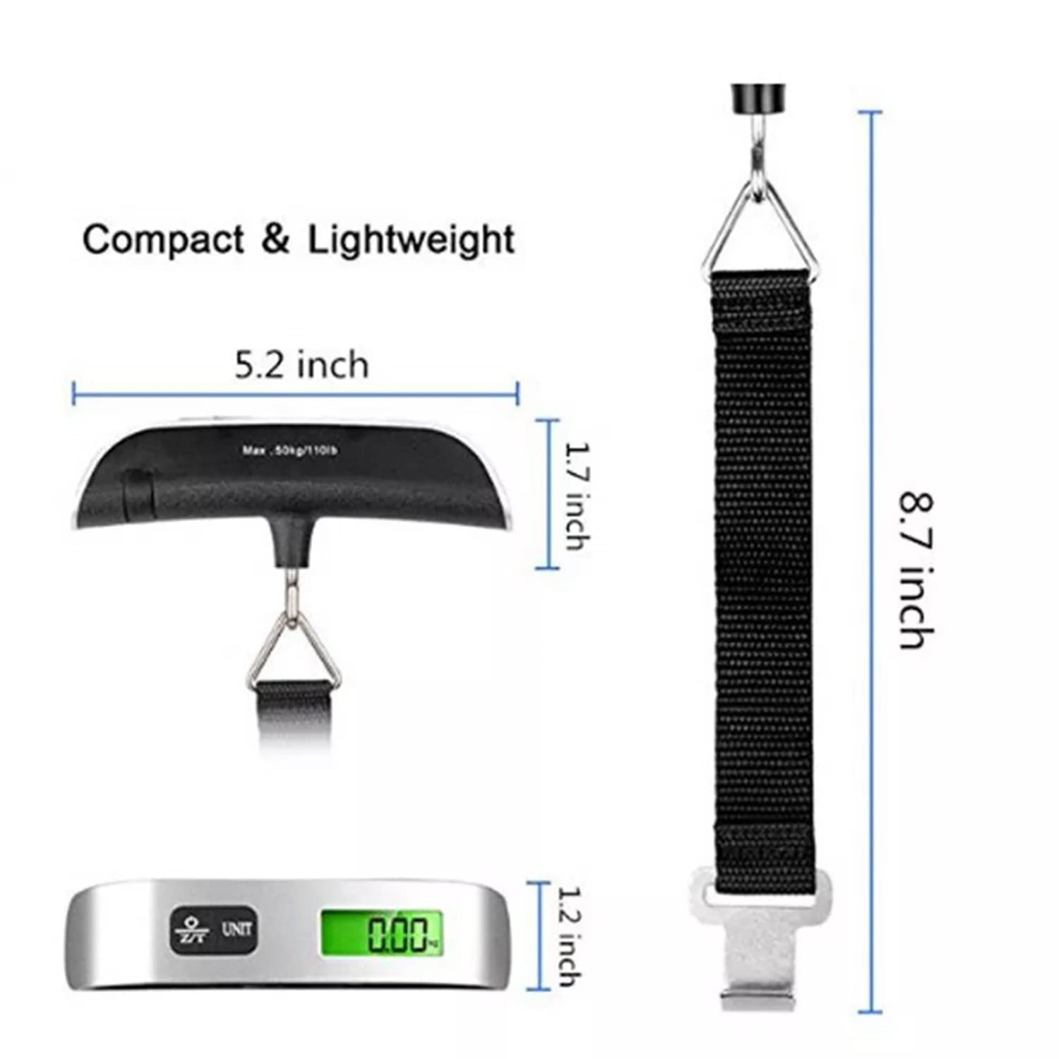 Весы для багажа 110 фунтов 50  – обзор и цена Luggage Scale Hanging