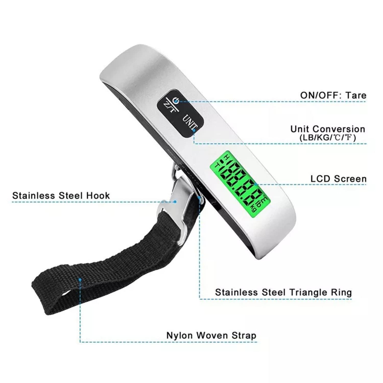 Весы для багажа 110 фунтов 50  – обзор и цена Luggage Scale Hanging